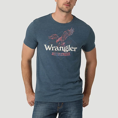 Wrangler Mens Land of the Free T-Shirt 