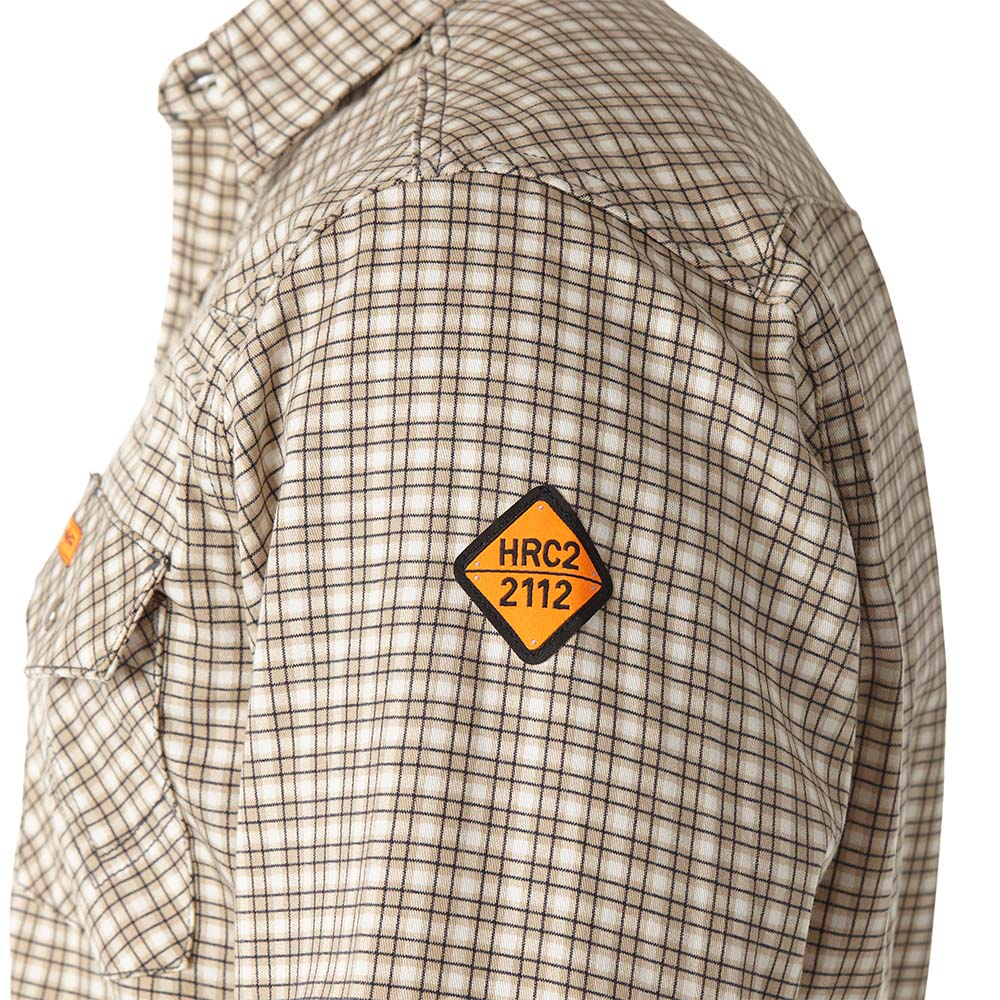 Wrangler Mens FR Plaid Work Shirt